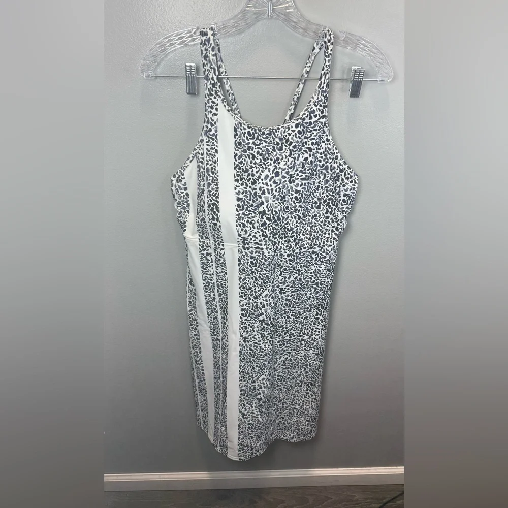 Athleta Zimbabwe‎ High Neck High Neck Swim Navy/White Dress Size 40 B/C